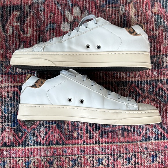 P448 women’s white leather low top sneakers size 40 - Picture 6 of 6